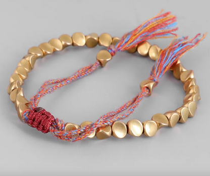 Tibetisches Kupferperlenarmband 'Handmade'