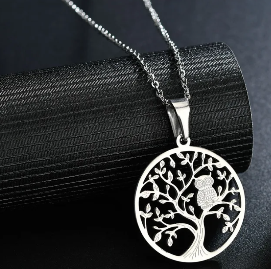 Halskette - Baum des Lebens Eule